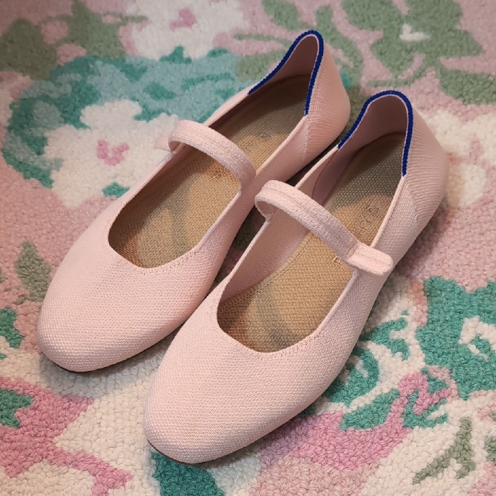 Rothys Pink Ballet Flats 8.5 Ladies Mary Jane Shoes